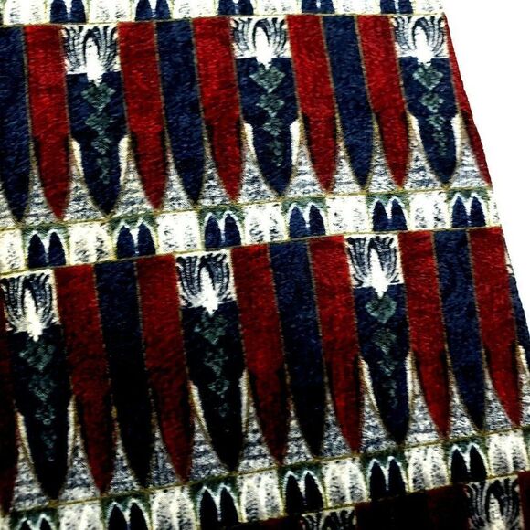 Pierre Cardin Silk Tie Abstract Red Blue Wide Prin - Picture 2 of 6